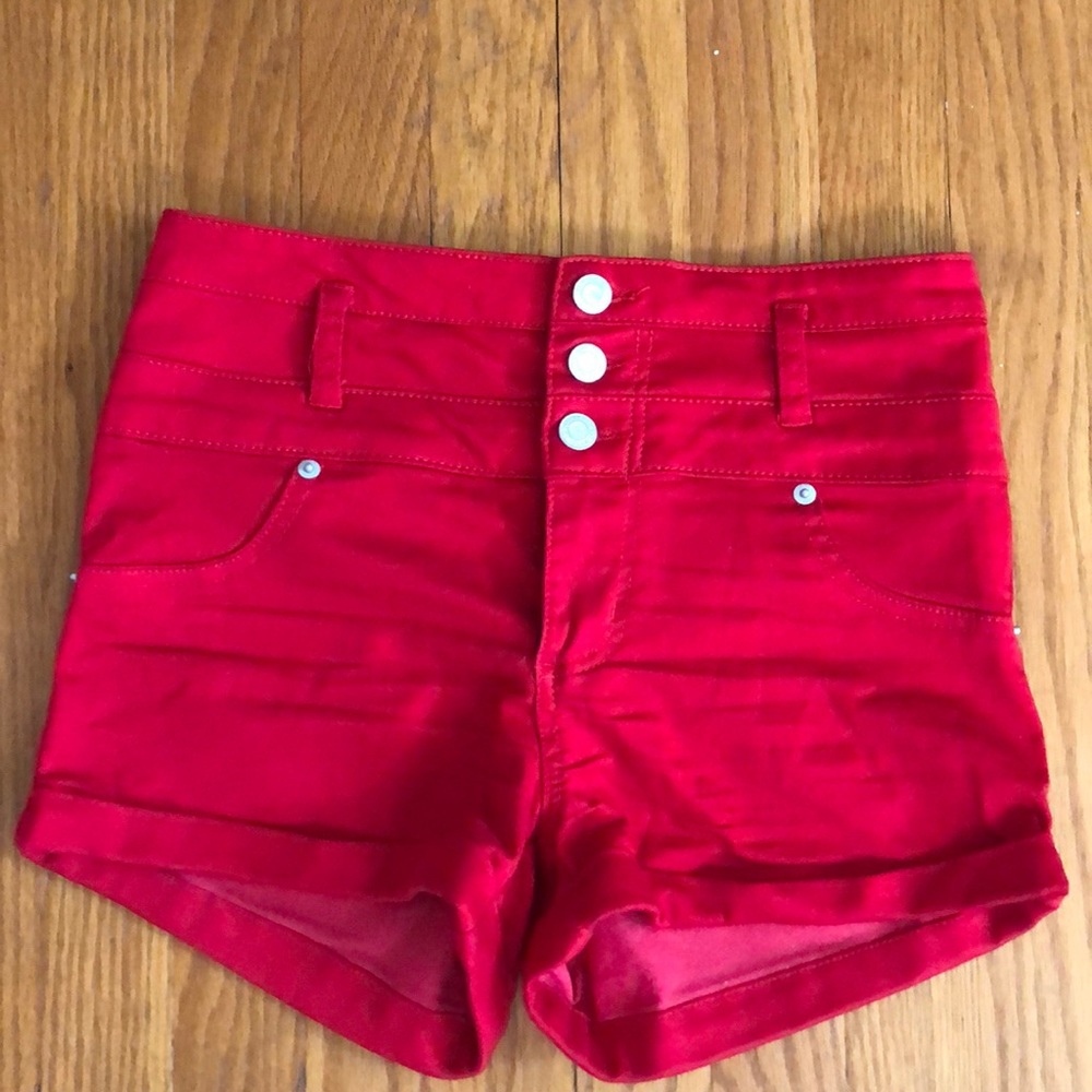 BRIGHT RED SHORTS